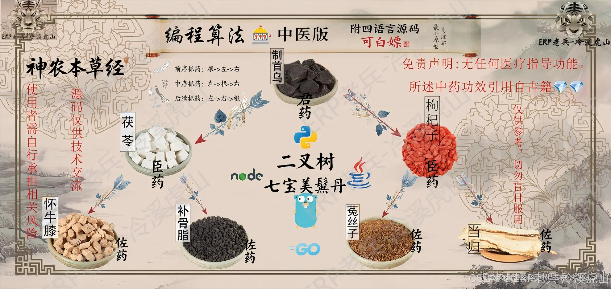 七宝美髯丹二叉树