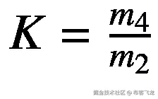 K=\frac{m_4}{m_2}