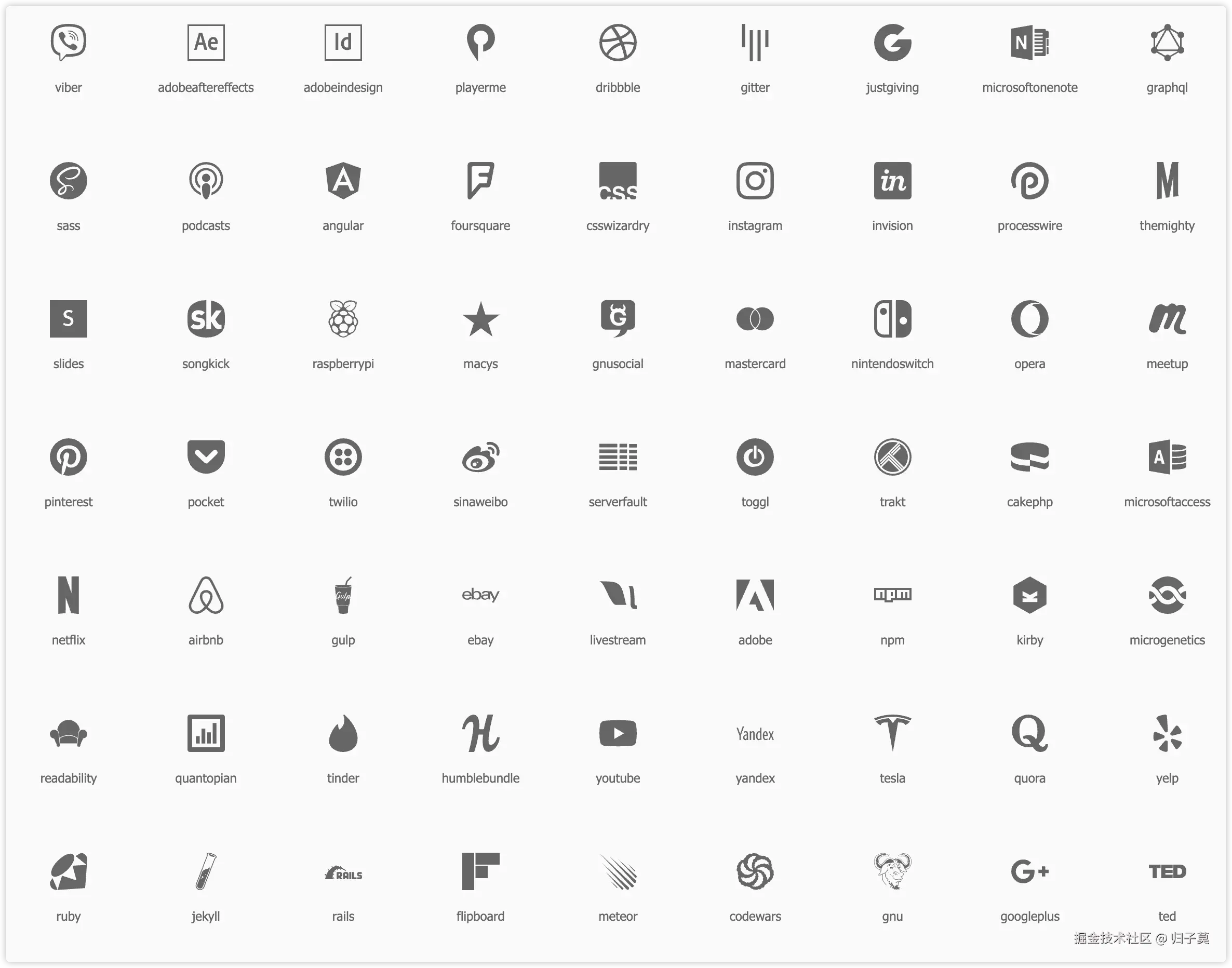 iconfont 的商标图标库