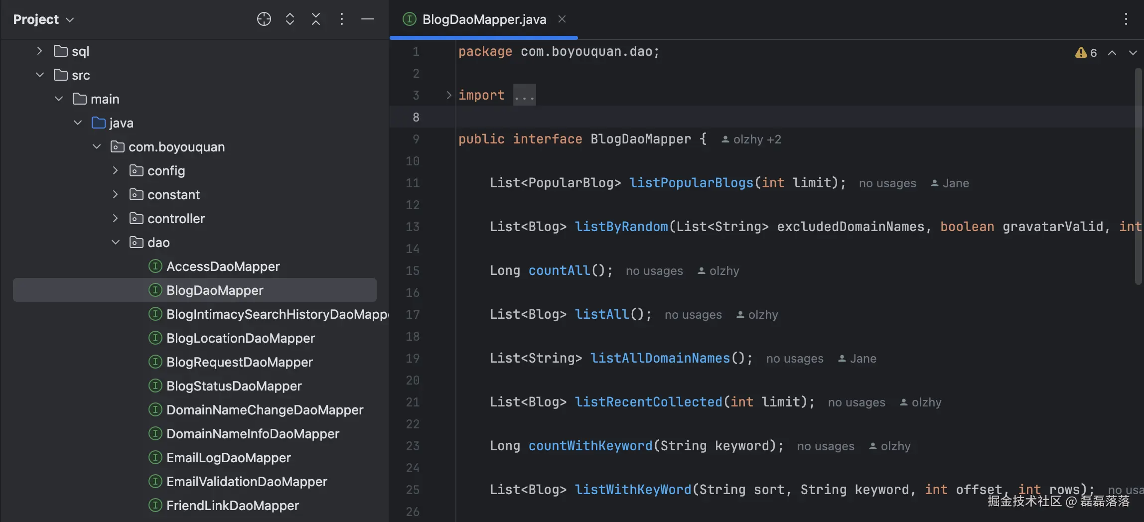 MyBatis Mapper 接口