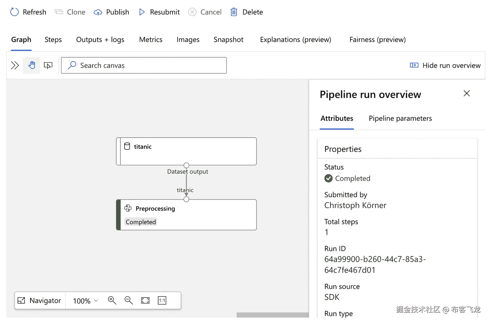 图 8.2 – 数据集作为管道步骤输入