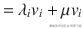 ={\lambda}_i{v}_i+\mu {v}_i