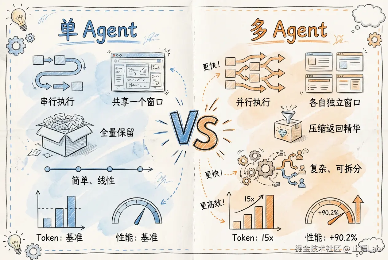 单 Agent vs 多 Agent：串行执行与并行执行的核心差异对比