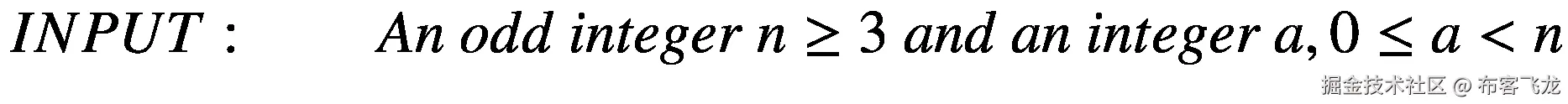 INPUT:\kern2em An\  odd\  integer\ n\ge 3\  and\ an\ integer\ a,0\le a&lt;n