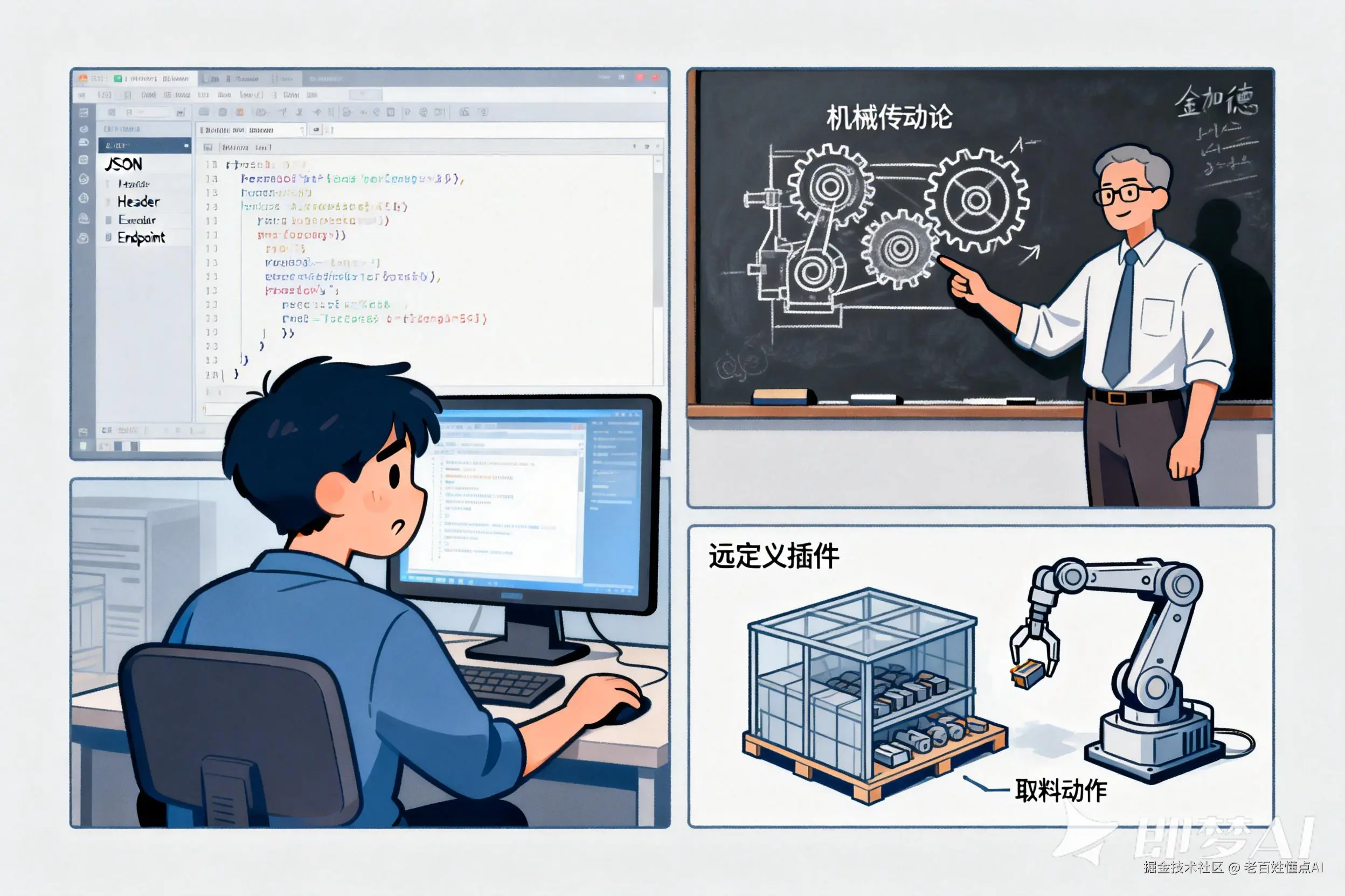 jimeng-2026-01-20-4967-对于工科生而言，直接理解 JSON、Header、Endpoint 可能比较抽象....png