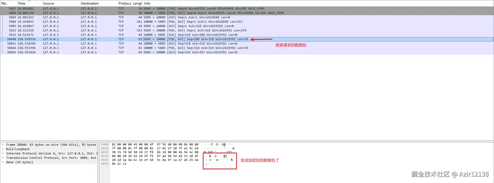 AES密钥加密后的登录请求数据包