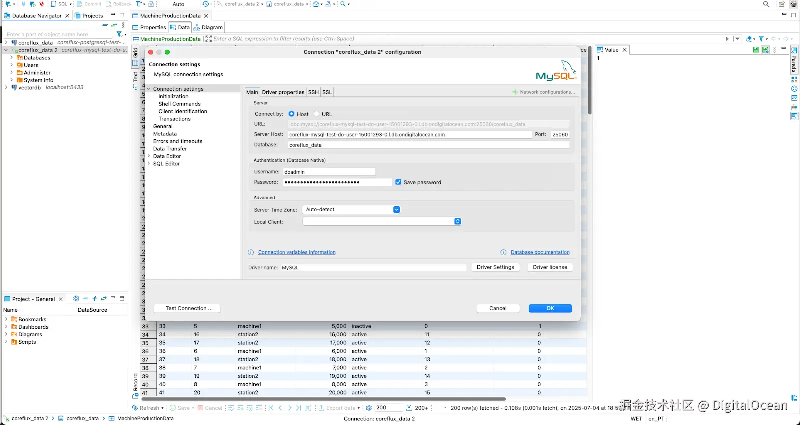在 DBeaver 中测试 MySQL 连接