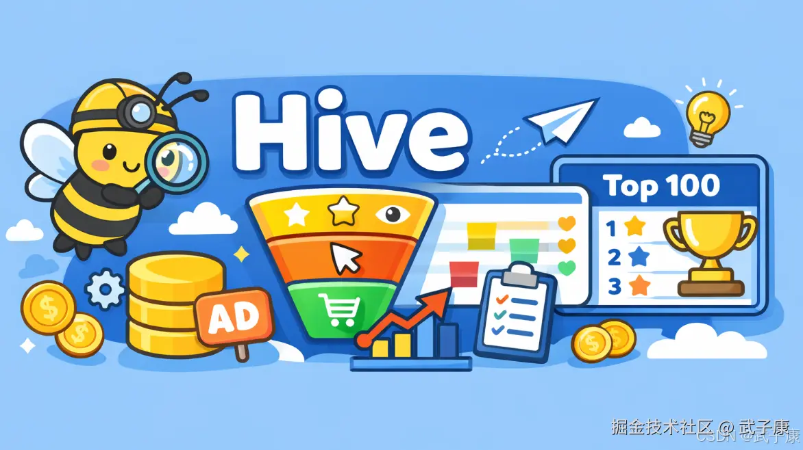 大数据-238 离线数仓 - 广告业务 Hive分析实战：ADS 点击率、购买率与 Top100 排名避坑