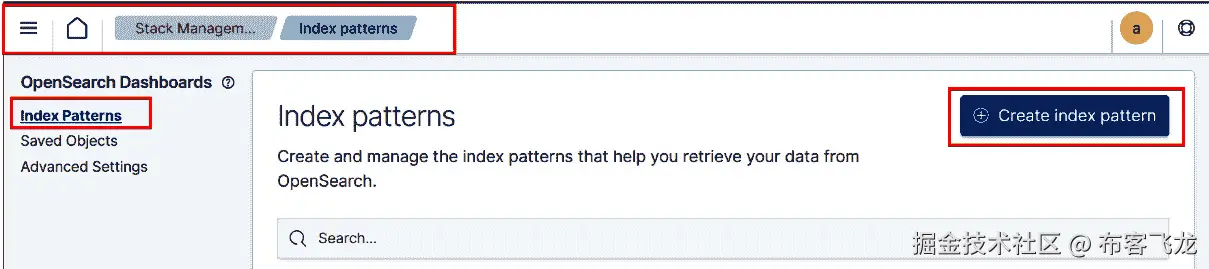 图 6.3 – 创建索引模式