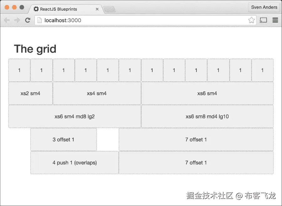 创建一个灵活的网格