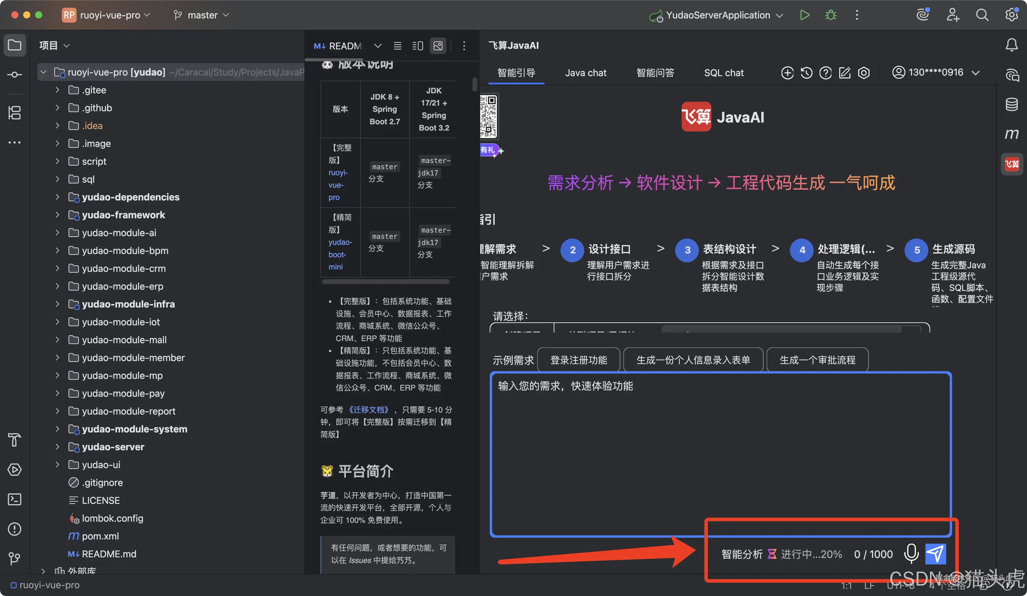 智能分析启用状态