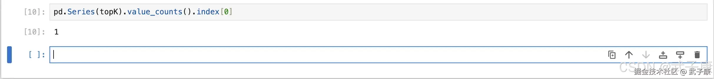 计算前K歌点所在类别的计数