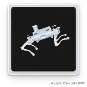 数字孪生UI展示：机器狗行走姿态3D模型与实时数据同步