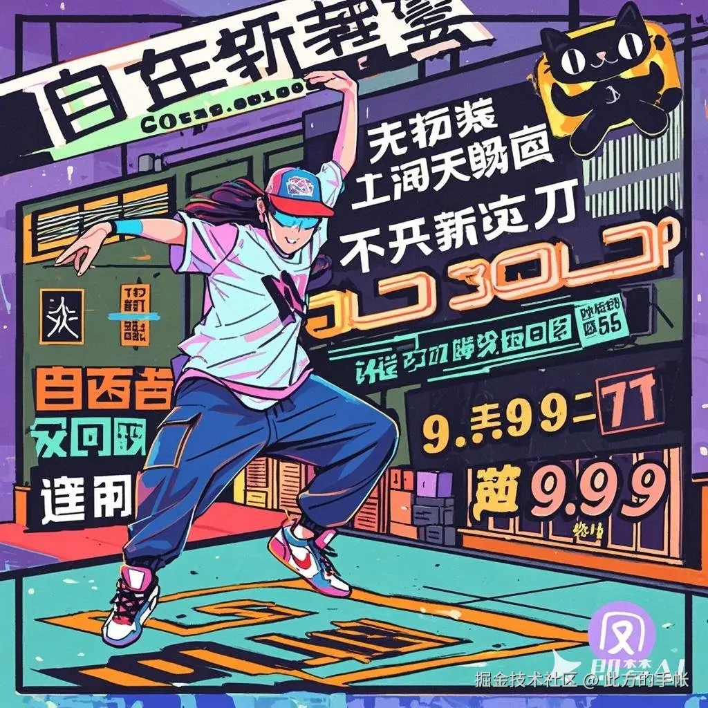 作者利用 AI 生成的街舞海报