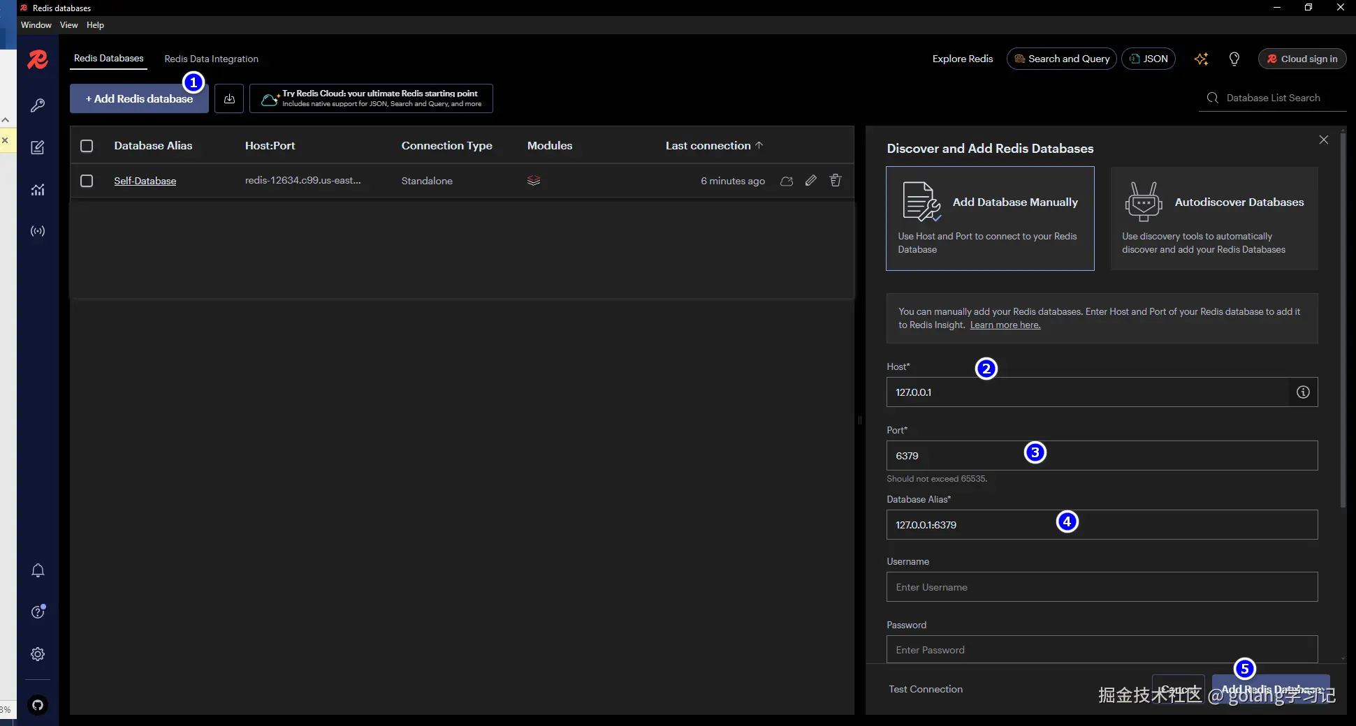 Add Redis Database