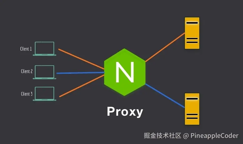 Nginx反向代理原理图