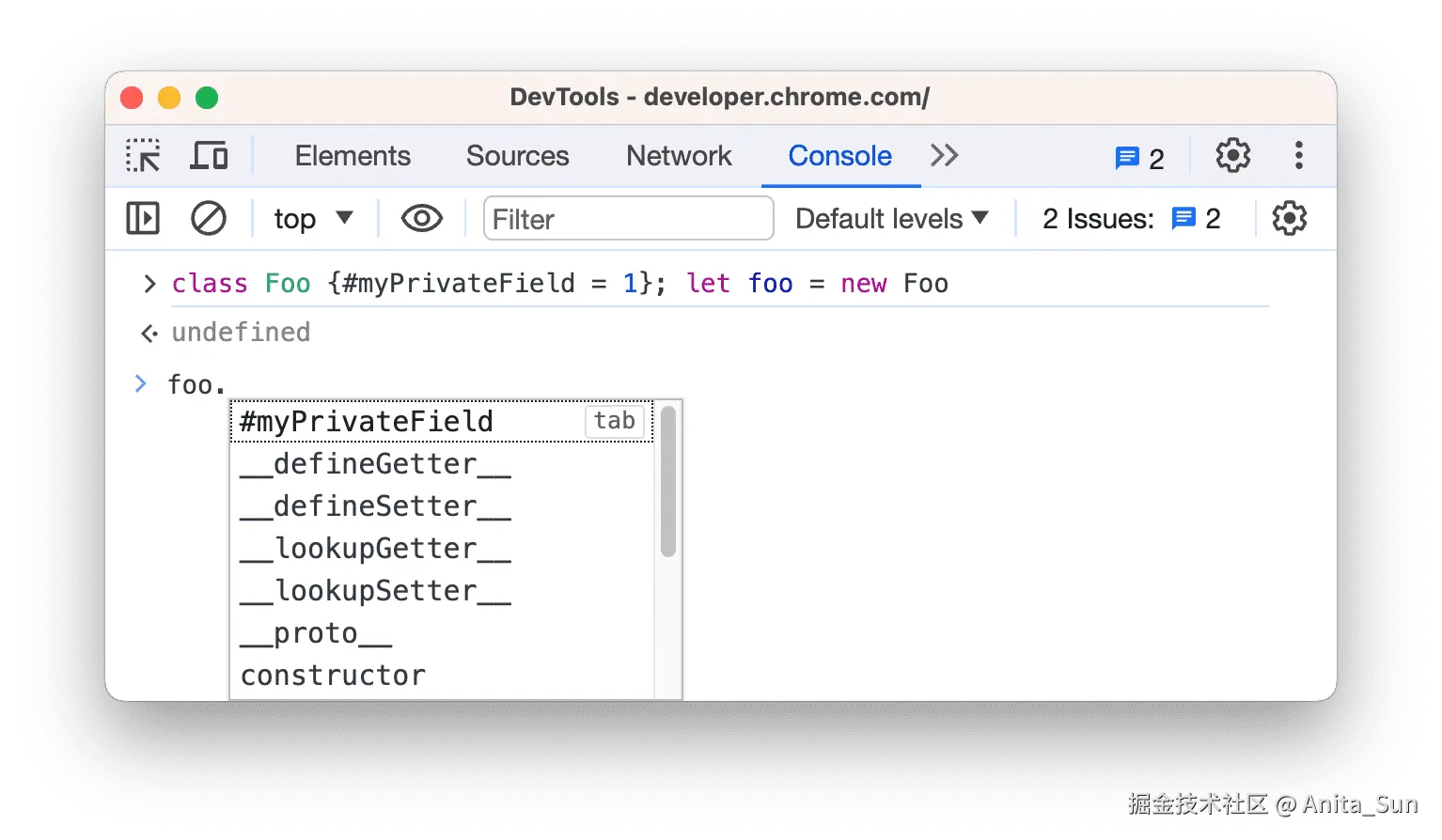 私有属性自动补全。